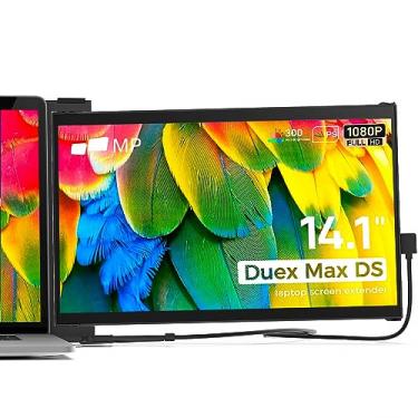 Imagem de Duex Extensor de tela para laptop Max Ds Mobile Pixels 14,1 polegadas FHD 1080p, portas USB tipo C/HDMI, monitor móvel portátil para laptops de 14 a 17 polegadas, compatível com