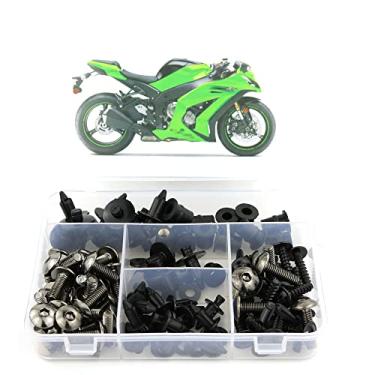 Imagem de Kit de parafusos de carenagem Xitomer para KAWASAKI ZX-10R 2011 2012 2013 2014 2015 2016 2017 2018 2019, kits de montagem arruelas/porcas/fixadores/ilhos/ilhós (titânio)