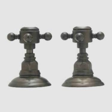 Imagem de Rohl A7422XCPN A4917Lmstn A7422Xc Par de válvulas laterais quentes e frias de 3/10.2 cm com cristal Swarovski, níquel polido