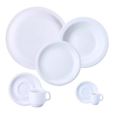 Imagem de Aparelho De Jantar Chá E Café 42 Peças Porcelana Schmidt 6 Lugares - P