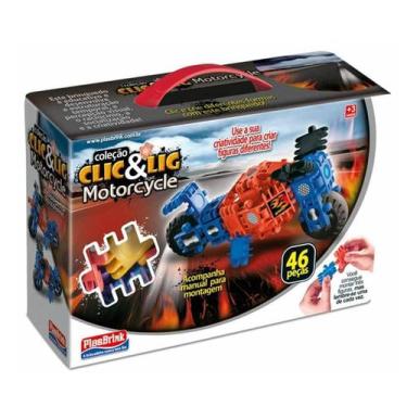 Imagem de CLIC &amp LIG MOTORCYCLE PARA MONTAR - PLASBRINK 47 PEÇAS