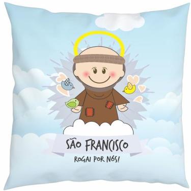 Imagem de Almofada Com Enchimento Oração Santinhos São Francisco de Assis - Fabr