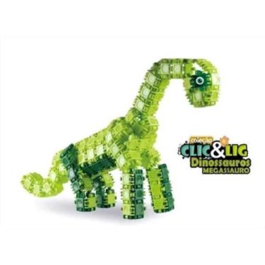 Imagem de Dinossauros Megassauro Com 198 Peças Clic & Lig   - Plasbrink