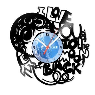 Imagem de Relógio De Parede Disco Vinil Diversos - Te Amo Até a Lua - VDI-101 - 