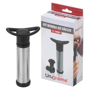 Imagem de Kit Bomba A Vácuo + 2 Rolhas Silicone Garrafa Vinho Sucção - Kadê