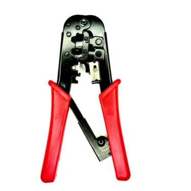 Imagem de Alicate de Crimpar Rj45 RJ11 Com Catraca 568R - golden cabo