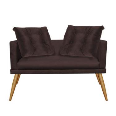 Imagem de Namoradeira Sofá Recamier Milena Confort Com Almofada Sala Recepção Es