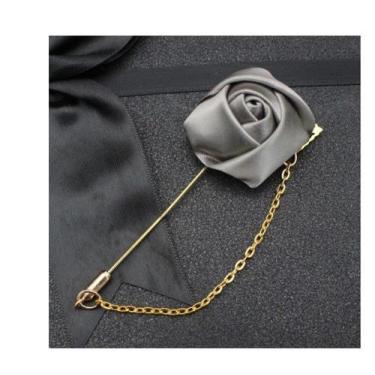 Imagem de Lapela Broche De Tecido Terno Casamento Noivo Padrinho Flor - 3I, Dour