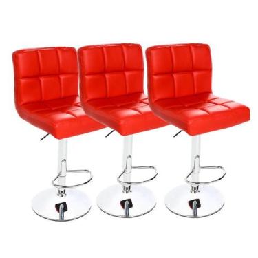Imagem de Kit 3 Banqueta Giratória Confort Gomo Bar E Cozinha - Best