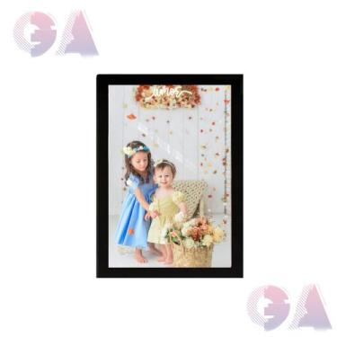 Imagem de Porta Retrato 20x30 A4 Moldura Preto Com Vidro Para Fotos e Decoração 