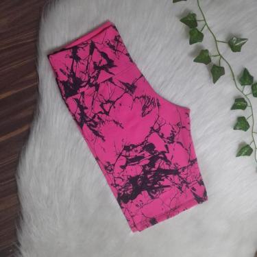 Imagem de Bermuda Marmorizada Ciclista Academia - bella fitness , Pink neon, G