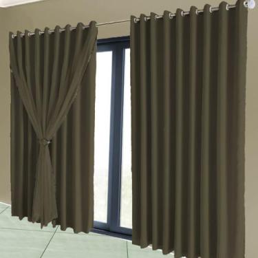 Imagem de cortina apartamento blackout Lisboa sala 2,80 x 2,30 bege - Bravin Cor