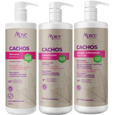 Imagem de Kit Apse Shampoo + Condicionador + Ativador De Cachos Tratamento Capil