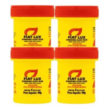 Imagem de 4 Acendedor Churrasqueira Lareira E Réchaud 16 Pastilha 90g - FIAT LUX