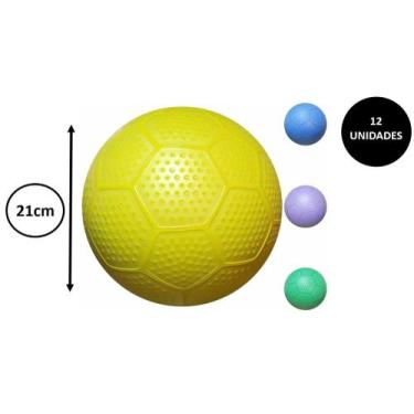 Imagem de Bola De Vinil Coloridas Futebol Criança Atacado Kit C/ 12un - NEW