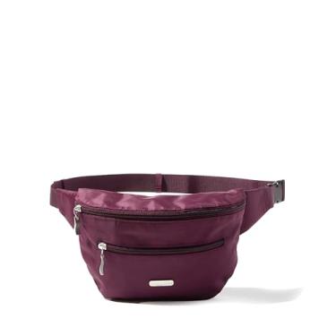 Imagem de Baggallini Bolsa de cinto Essential – 48,2 cm L x 15,24 cm (A), alça ajustável com compartimentos para cartões RFID, Amora, Bolsa de cinto essencial