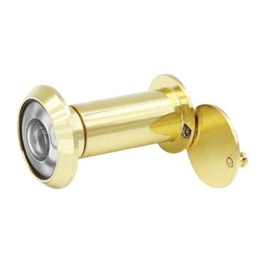 Imagem de ＫＬＫＣＭＳ Visor olho mágico da porta lente de vidro multiuso apartamentos com tampa rotativa 220 graus para portas de metal portas de madeira, 35 a 60 mm amarelo