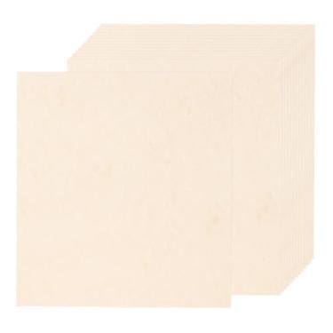 Imagem de Rebower 50 folhas de papel pergaminho envelhecido 200 g/m², folha de papel vintage, [para certificado, convite, envelope] - 21 x 28 cm/marrom claro