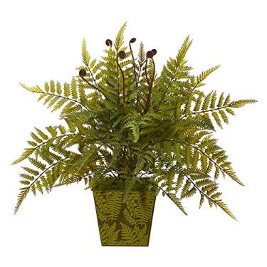 Imagem de Nearly Natural Plantas de seda artificiais de samambaia de 48,26 cm (19")