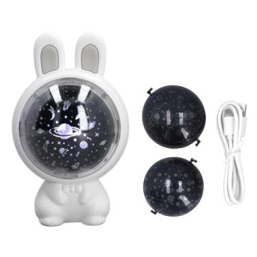 Imagem de Luz Noturna para Crianças, Projetor Estrela Em Forma de Coelho Luz Noturna Galáxia, Luz Noturna Estrela, Projetor de Lua e Estrela, Lâmpada LED de Projetor de Teto para Decoração