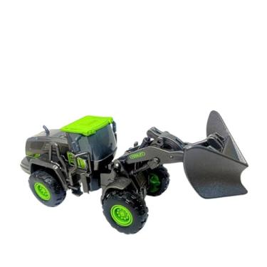 Imagem de Miniatura trator limpa neve, retroescavadeira, rolo comprensor, empilhadeira escala 1:55 articulável realista c/fricção serie construção (Limpa Neve (pá carregadeira))