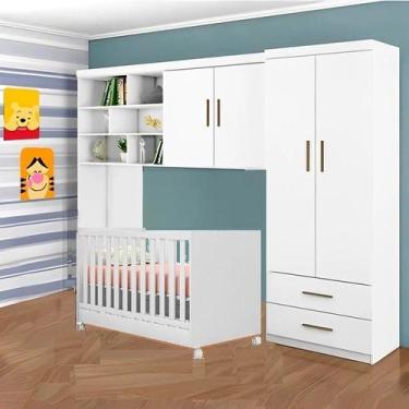 Imagem de Quarto Infantil, Guarda Roupa, Módolo Aéreo, Com Berço - Phoenix Baby