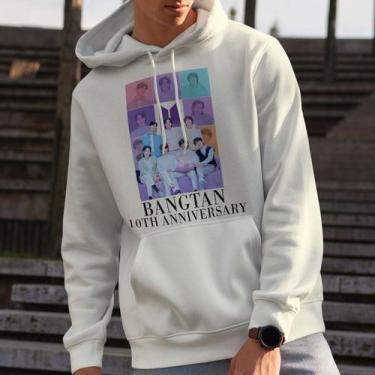 Imagem de Moletom Com Capuz Bts10th Anniversary Integrantes Bangtan Boy Grupo Kp