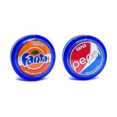 Imagem de Kit com 2 Unidades - Ioiô Profissional de Eixo Fixo Refrigerantes (Fanta Azul e Pepis Azul)