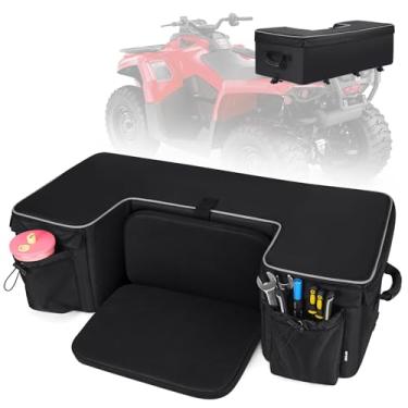 Imagem de Benlari Bolsa de armazenamento para quadriciclo à prova d'água de 61 L, bolsa de carga com 4 rodas, almofada removível e espessa, bolsa de engrenagem para assento traseiro ATV compatível com Polaris