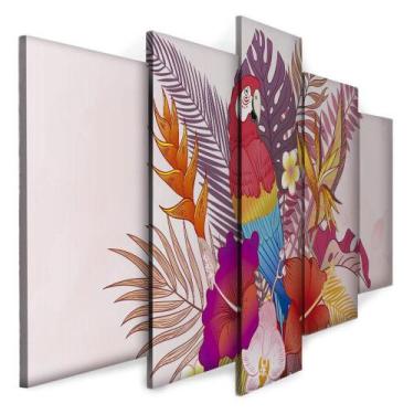 Imagem de Quadro Decorativo Sala Quarto Escritório Arara Florida - Wall Frame