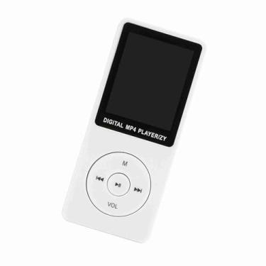Imagem de Leitor de Música Com Alto-falante, 1.8in Tela Plug Recarregável Digital Audio Player Portátil 32GB MP4 Player para Aprendizagem Em Entretenimento (Branco)