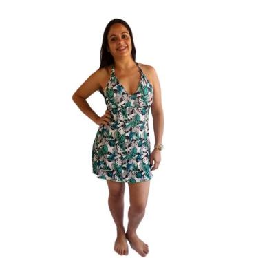 Imagem de Maio Vestido Saída De Praia Plus Size Com Bojo - Star Gold Store, Verd