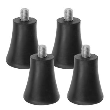 Imagem de WDONAY 4 peças de almofadas de borracha antiderrapantes para móveis pernas de móveis para pés de substituição para mesa de cadeira de móveis (M10, 5 cm de altura)