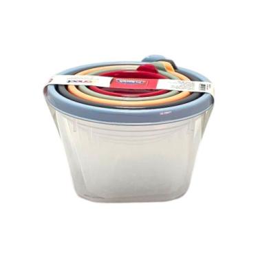 Imagem de Conjunto com 5 Potes Conect de Plastico com Tampa - PLASUTIL