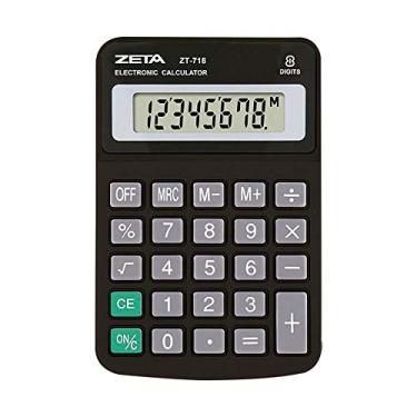 Imagem de Calculadora De Mesa 8dig. Zeta Zt718 Preta - Unidade, ProCalc, 7471, Preta