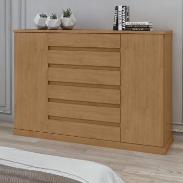Imagem de Cômoda 2 Portas 7 Gavetas 3 Prateleiras Vedra