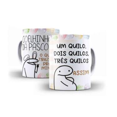 Imagem de Caneca Porcelana Páscoa Um Quilo Dois Quilo Três Quilos Assim - Villa 