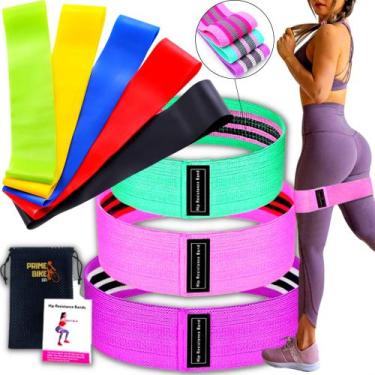 Imagem de Kit Elástico Exercício Faixa Elástica Mini Band Extensor Treino em Cas