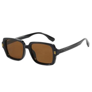 Imagem de HPIRME Óculos de sol rebite masculino feminino quadrado óculos de sol proteção UV protetor solar, 2, tamanho único