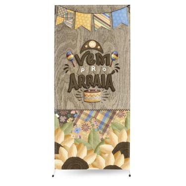 Imagem de Painel Lateral Romano Veste Fácil 0,90m x 2,20m Festa Junina - Fadrix,