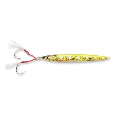Imagem de Savage Gear Isca de pesca Slim Jig Minnow, 340 g, brilho verde-limão, contornos e movimento realistas, ótima para mirar peixes e pelágicos, chocalho embutido