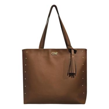 Imagem de Bolsa Sacola Feminina Grande De Ombro Universitária Reforçada - Genéri