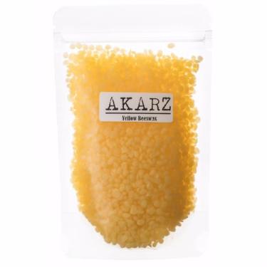 Imagem de AKARZ Cera de cera de abelha amarela - 1000 g/1 kg natural e pura | Melhor escolha para velas artesanais e projetos de sabão | Pacote econômico para fabricantes de velas profissionais | Melhor