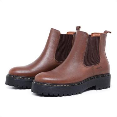 Imagem de Bota Feminina Coturno Troy Couro Floater DIfranca - 381 - Lecas, 37, M