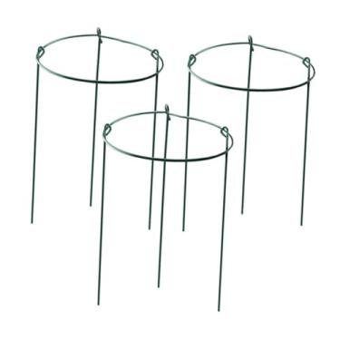Imagem de Ioensy As gaiolas de plantas de flores de 3pcs suportam anéis de rosas multifuncionais 25x40cm robustos redondos de treliças para hortênsia, orquídea, peônia