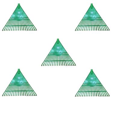 Imagem de Rastelo Plástico para Jardim, Verde, Conjunto com 5 Unidades