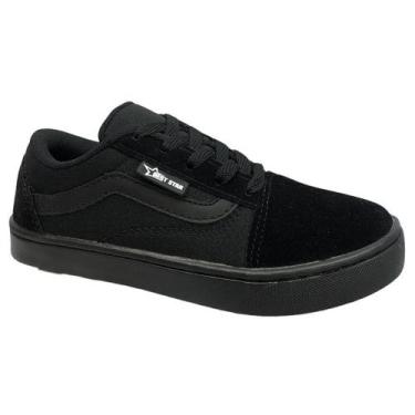 Imagem de Tênis Best Star Skatista Infantil, Preto, Preto, 32