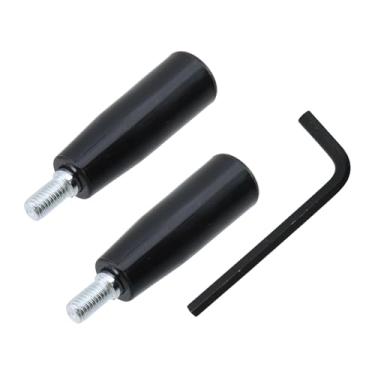 Imagem de Tighall 2 alças giratórias para máquina de volante com 1 chave Allen, M8 x 14 mm/haste rosqueada de 0,3" x 0,6 polegadas, alça rotativa de baquelite de plástico, para equipamento de forno, torno e