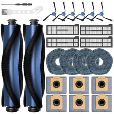 Imagem de 24 peças X10 Pro Omni Acessórios para aspirador de pó Omni Eufy X10 Pro, 2 escovas principais + 4 filtros Hepa + 4 almofadas de esfregão + 6 sacos de vácuo + 6 escovas laterais + 1 escova de limpeza +