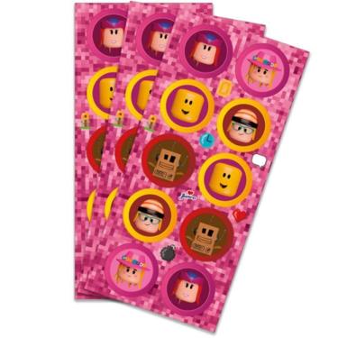 Imagem de Adesivo Redondo Feminino Roblox - 30 Un